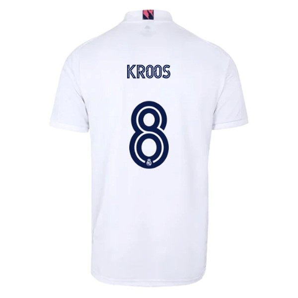 Camiseta Real Madrid Primera Equipación NO.8 Kroos 2020-2021 Blanco